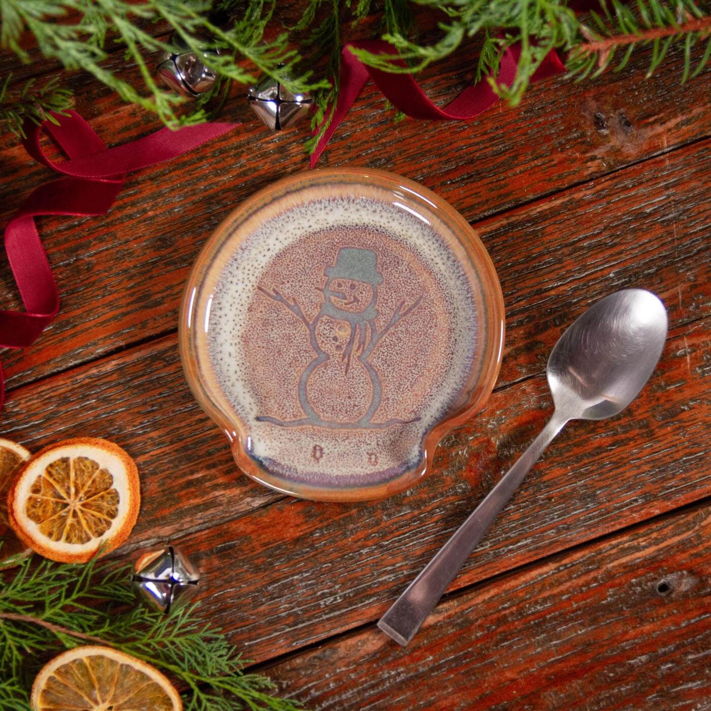 Spoonrest, Purple Snowman