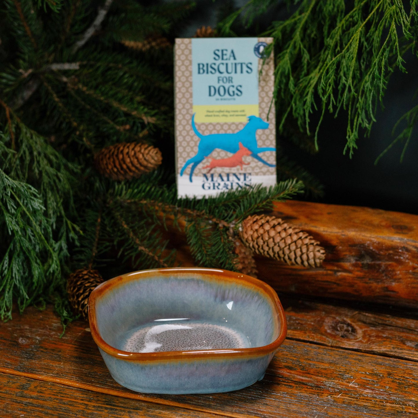 Pet Bowl & Mainemade Dog Biscuits