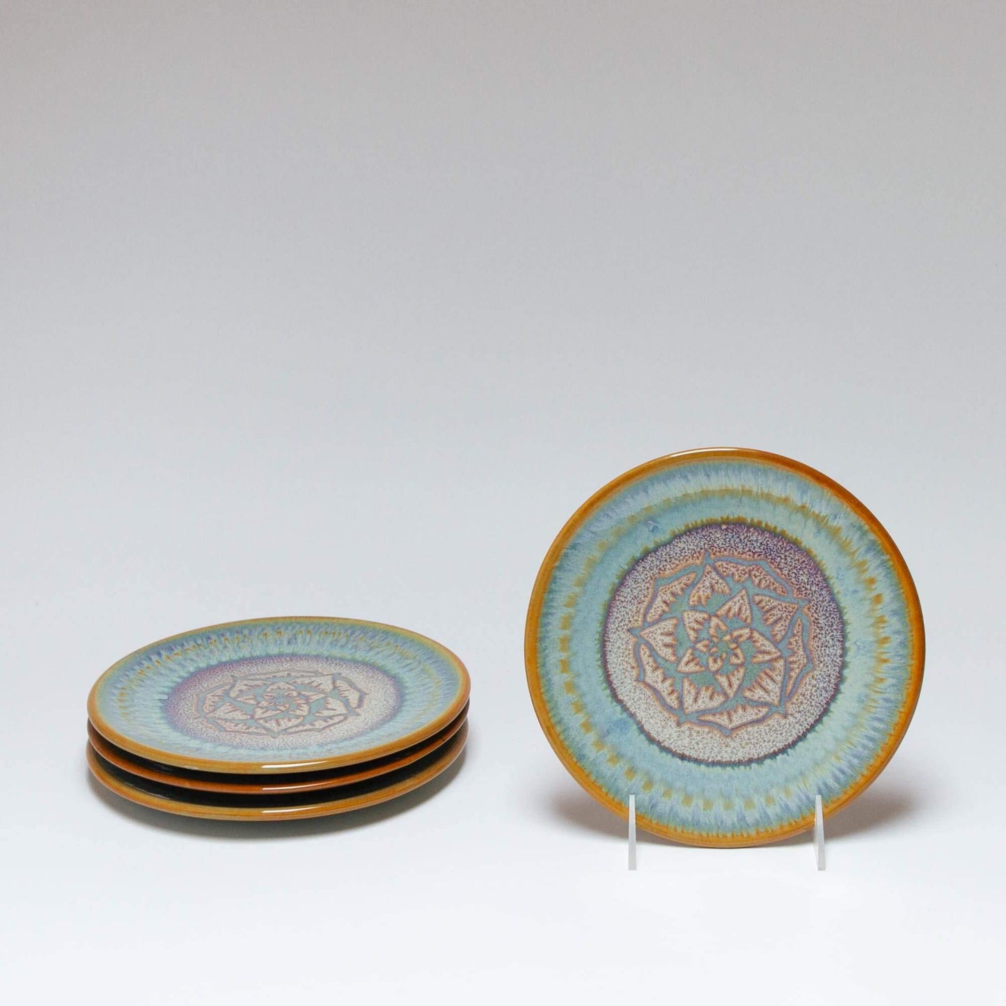 Handmade Pottery Rimless Dinner Plate made by Georgetown Pottery in Maine