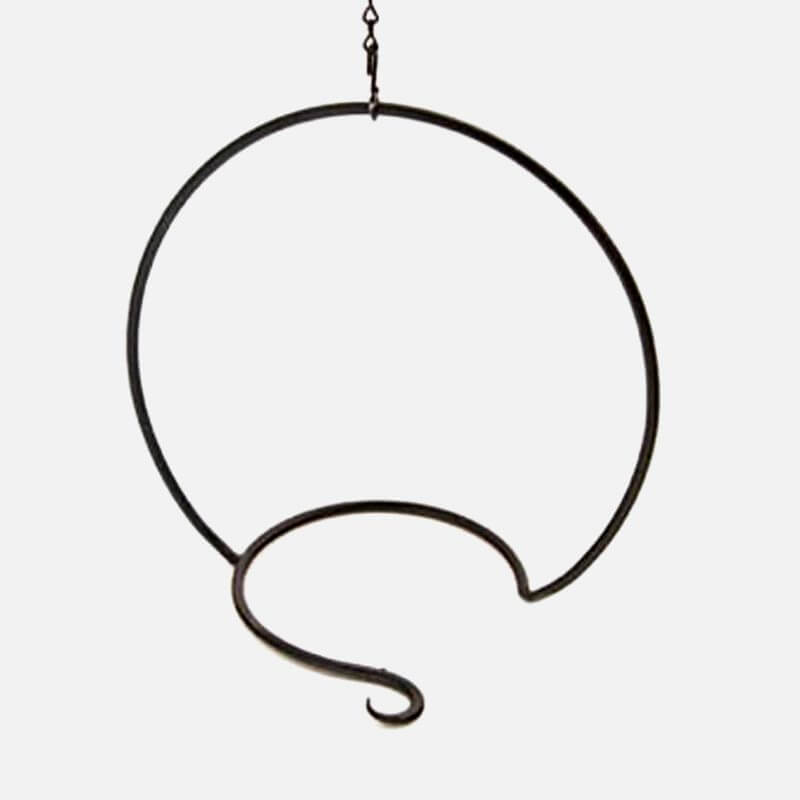 Option iron hanging loop ring for planters