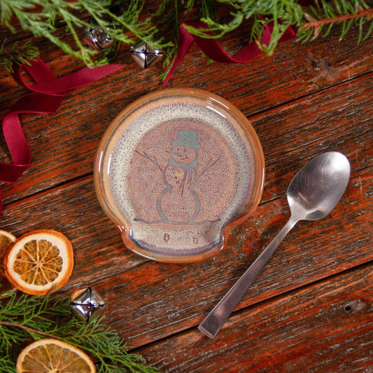 Spoonrest, Purple Snowman