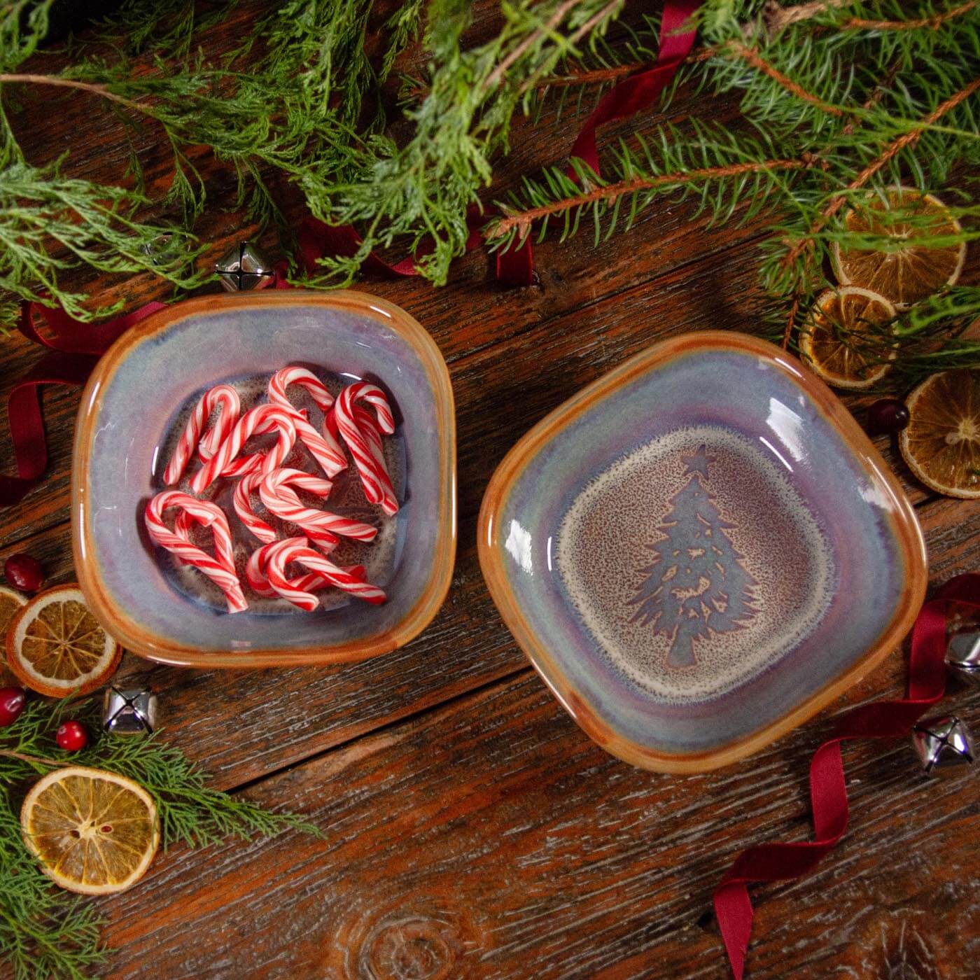 Appetizer Bowl, Purple Christmas Tree