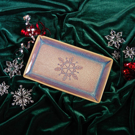 Appetizer Plate, Purple Snowflake