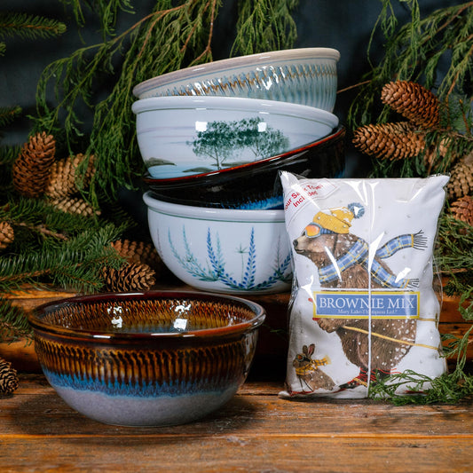 Medium Mix Bowl and Brownie Mix & Winter Towel