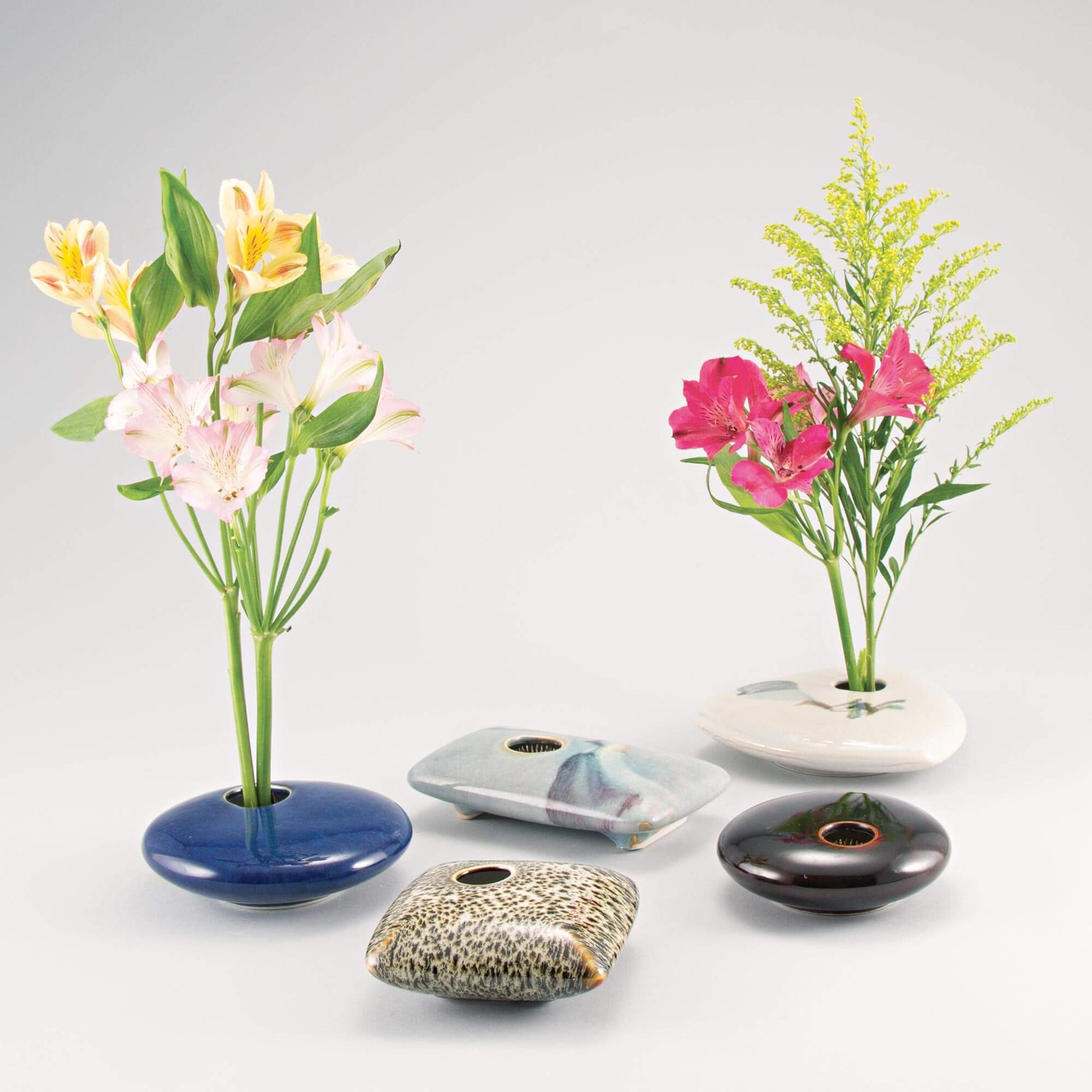 Georgetown Pottery Irregular Ikebana Gift Pack of 5 Vases