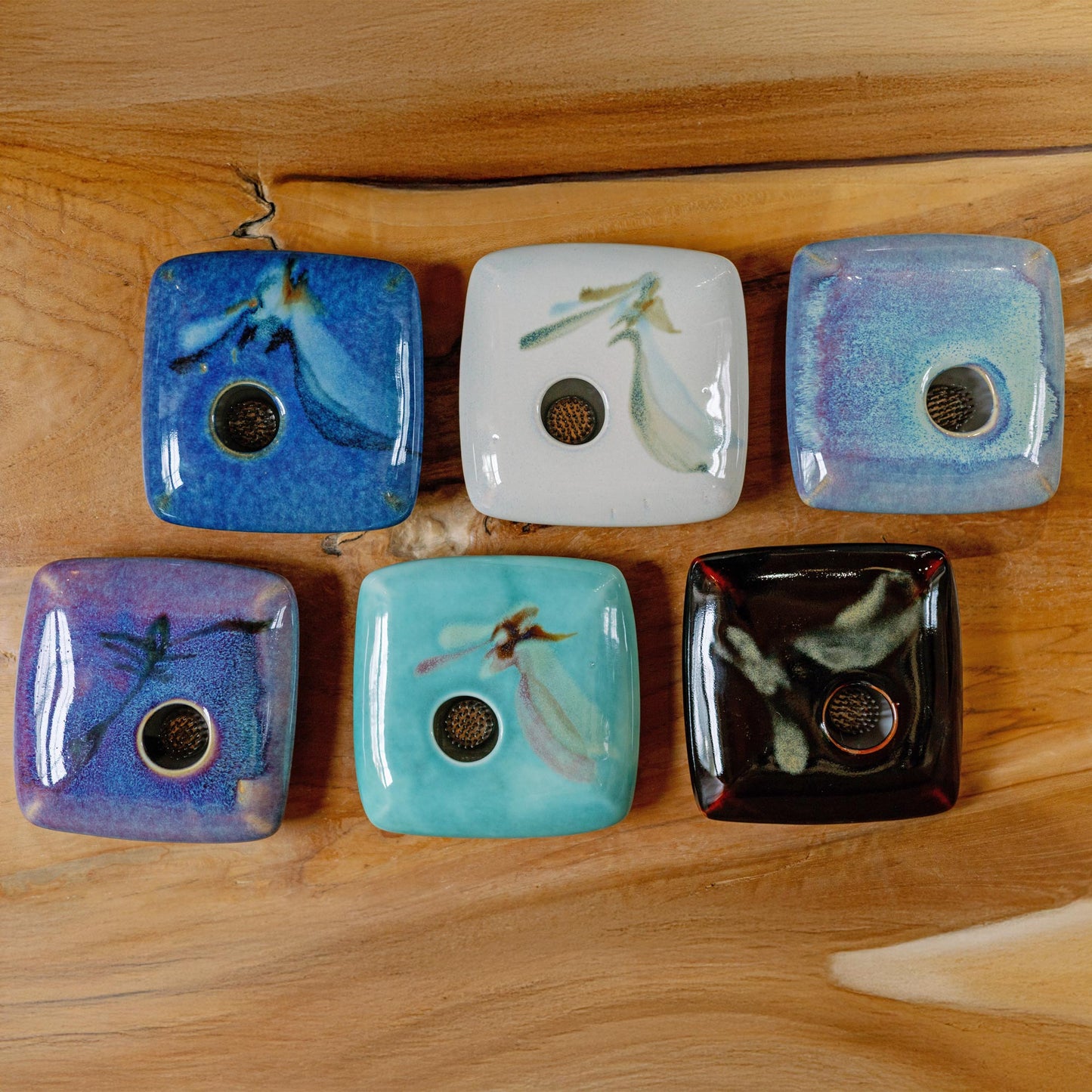 Irregular Ikebana Gift pack of 6 Square Ikebana Vases