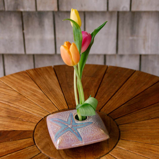Square Ikebana, Purple Starfish