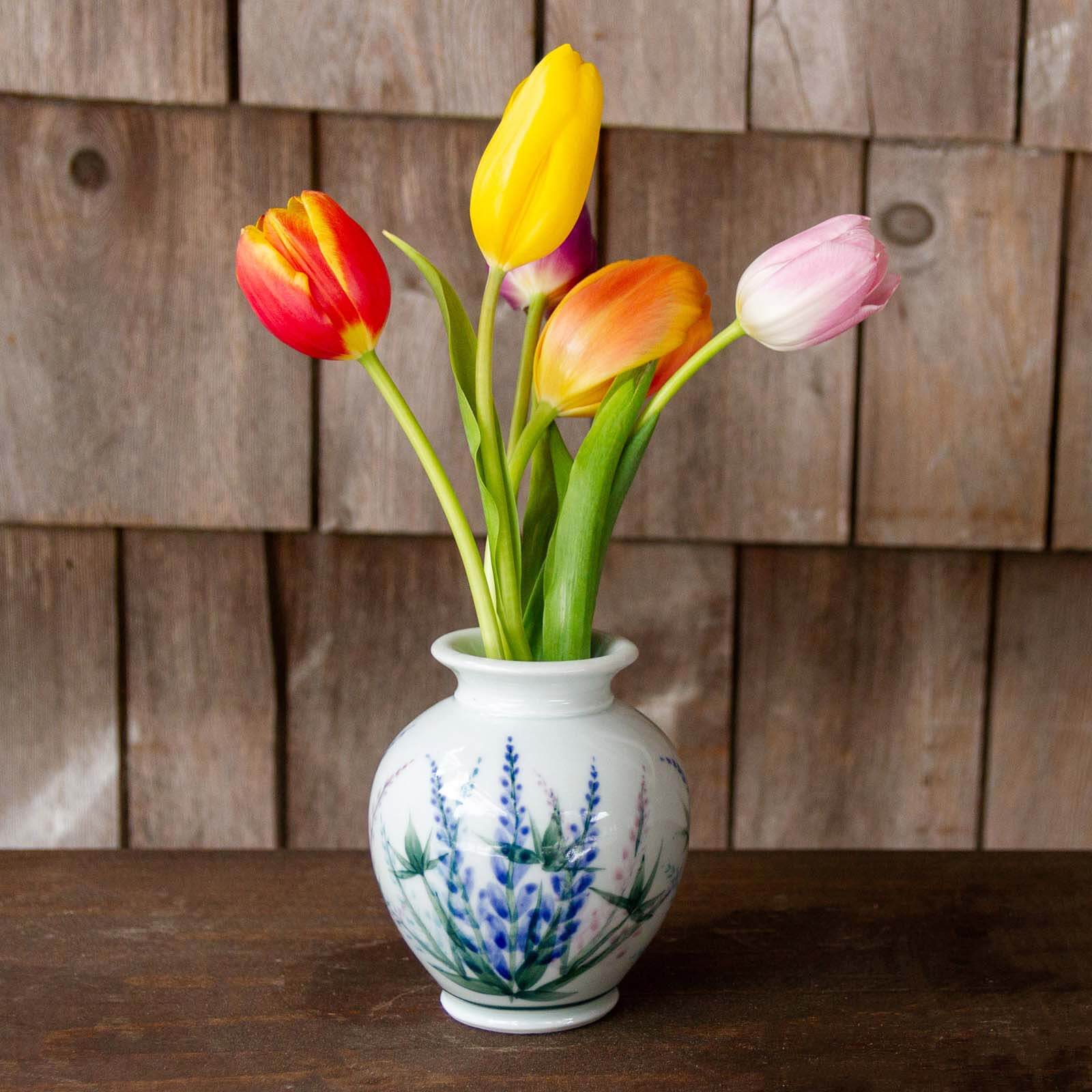 Small Thrown Vase, Lupine