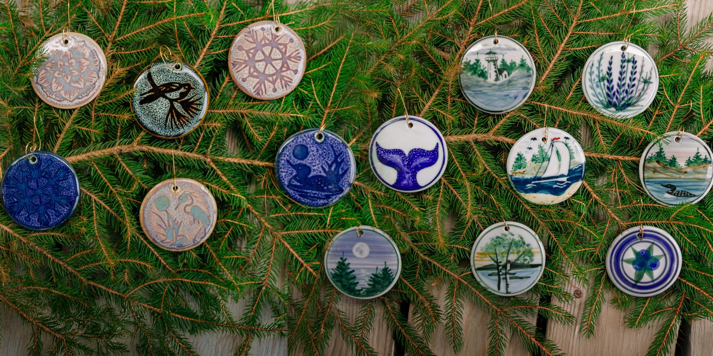 Handmade Pottery ornaments