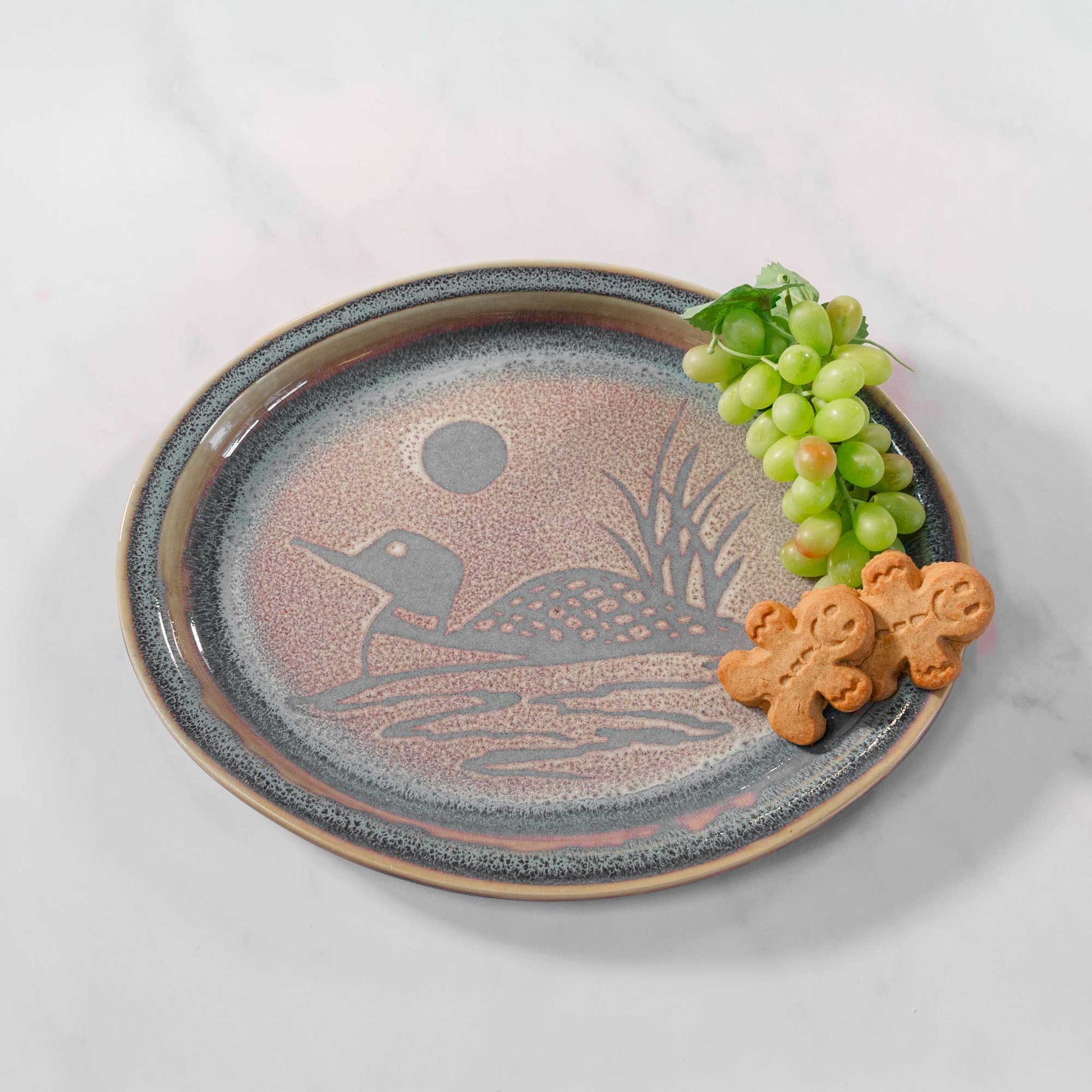 Handmade Pottery Oval Platter made by Georgetown Pottery in Maine