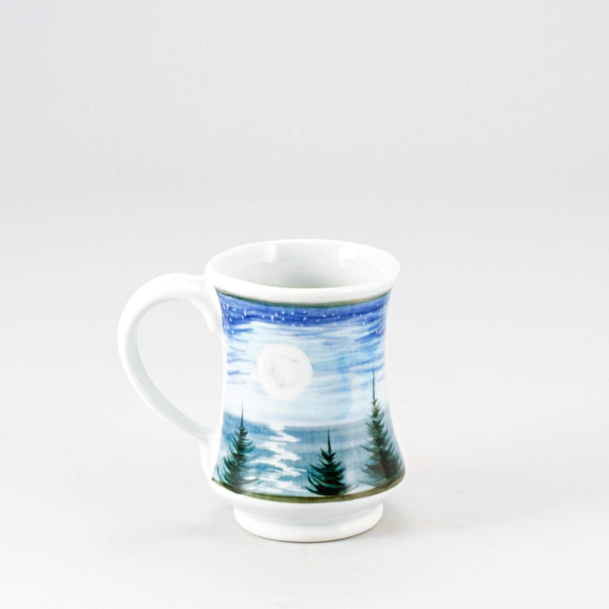 Handmade Pottery Pedestal Mug made by Georgetown Pottery in Maine Moon
