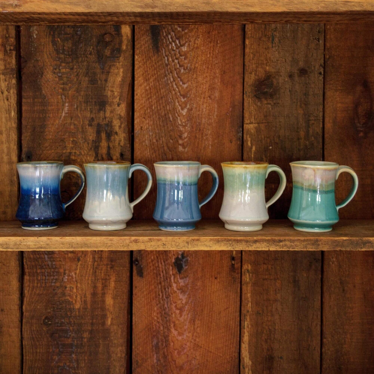 Handmade Pottery Pedestal Mug made by Georgetown Pottery in Maine