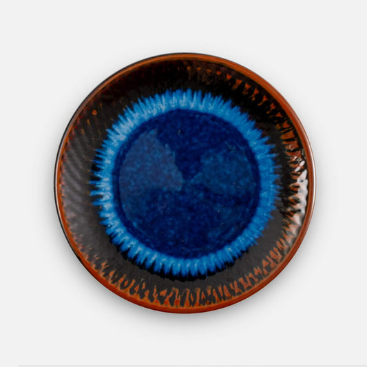 Blue Hamada Rimless Dessert Plate - Spankowski Registry