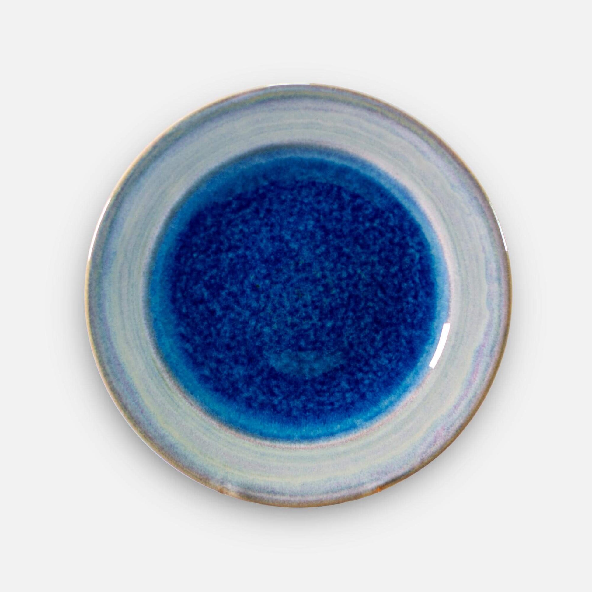 Handmade Pottery Classic Dessert Plate in Cobalt pattern made by Georgetown Pottery in Maine