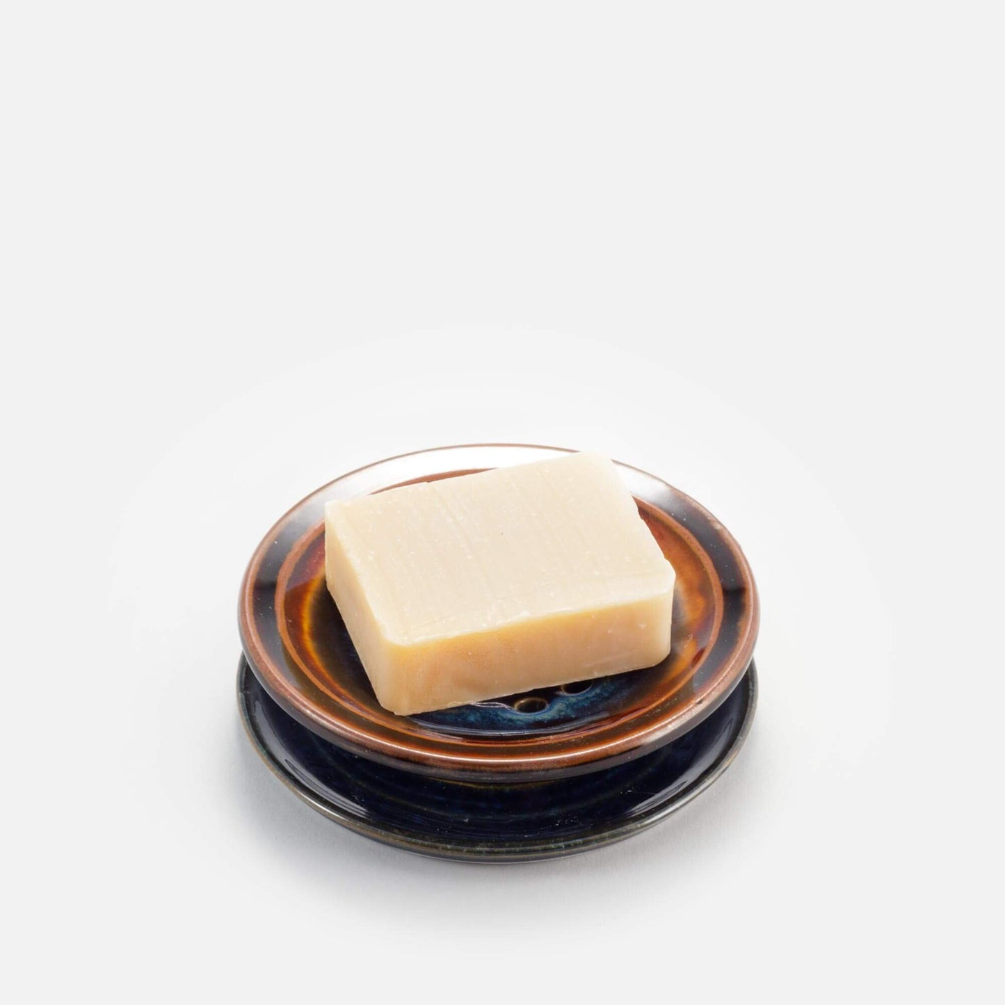 Handmade Ceramic Soap Dish in Blue Hamada by Georgetown Pottery in Maine