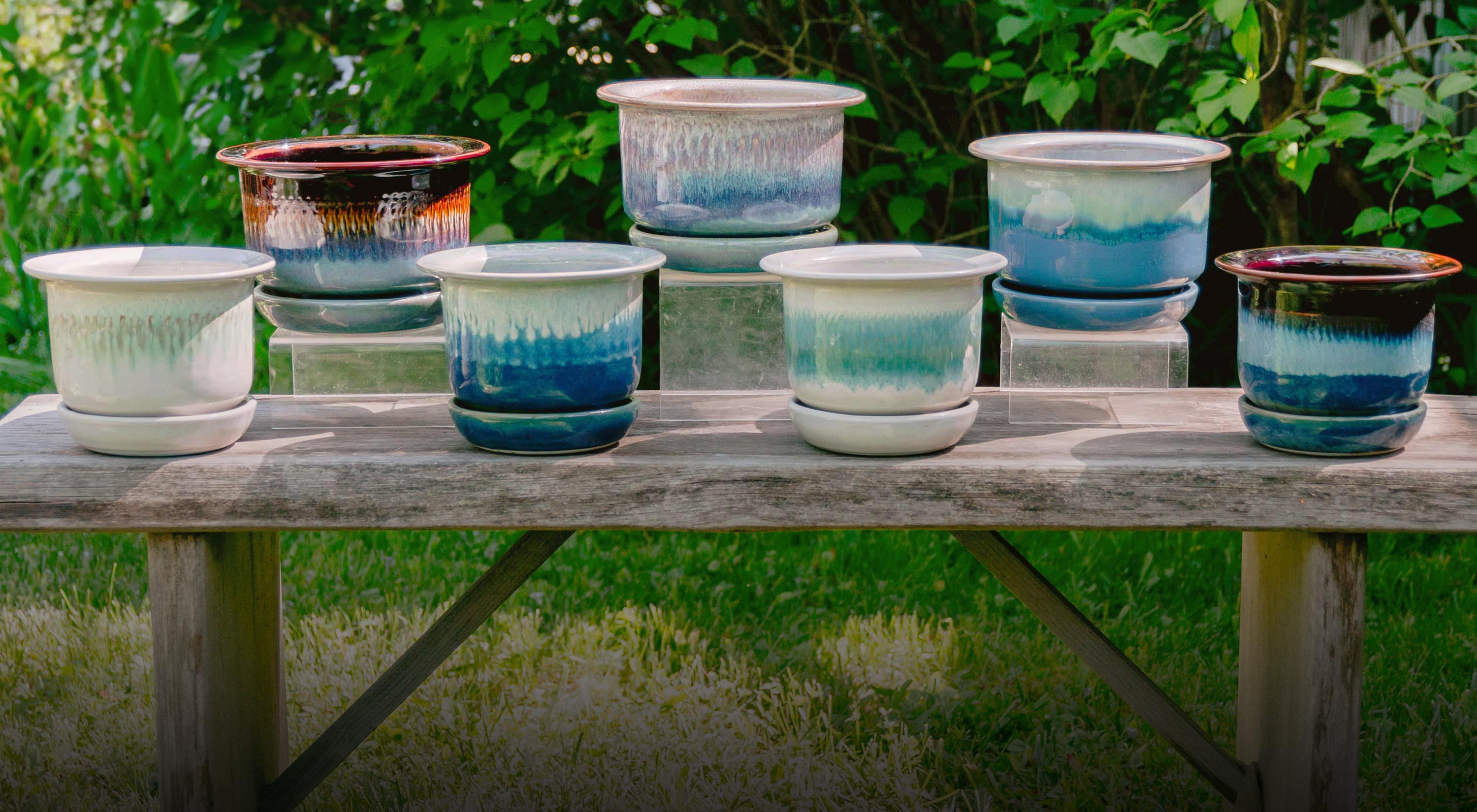 Handmade pottery planters