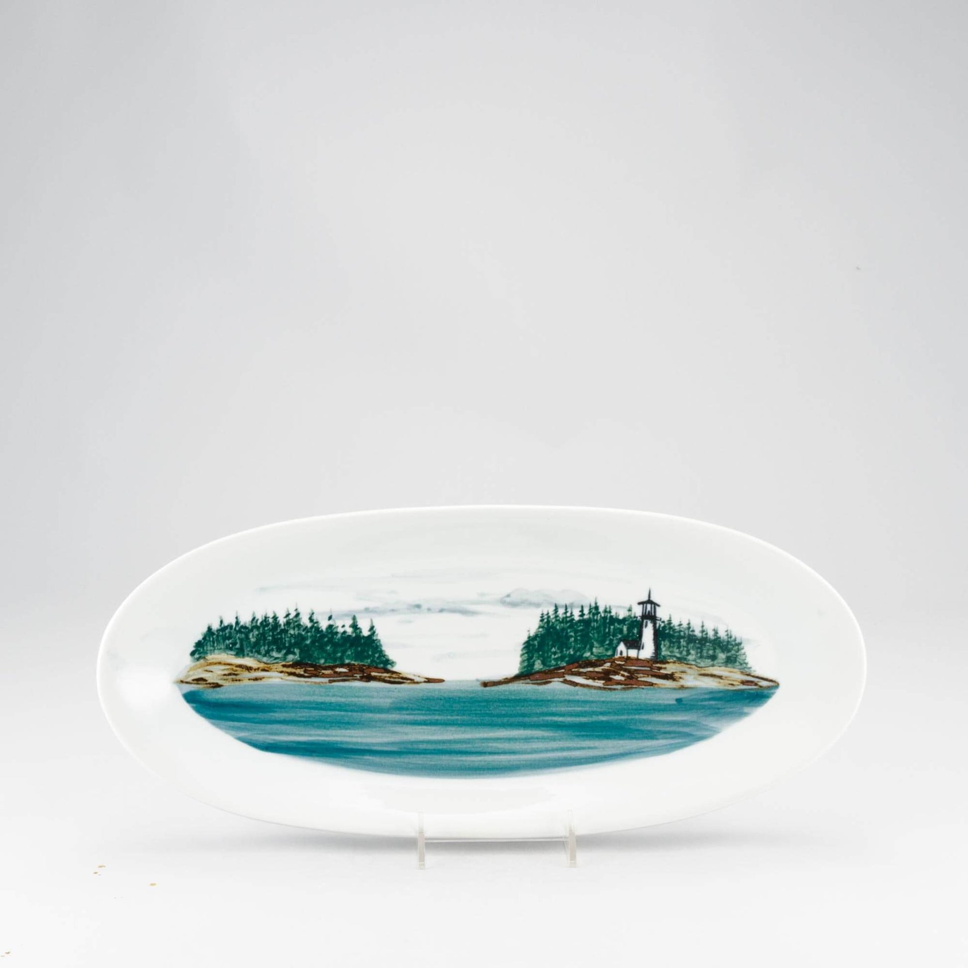 Handmade Pottery Boat Platter made by Georgetown Pottery in Maine