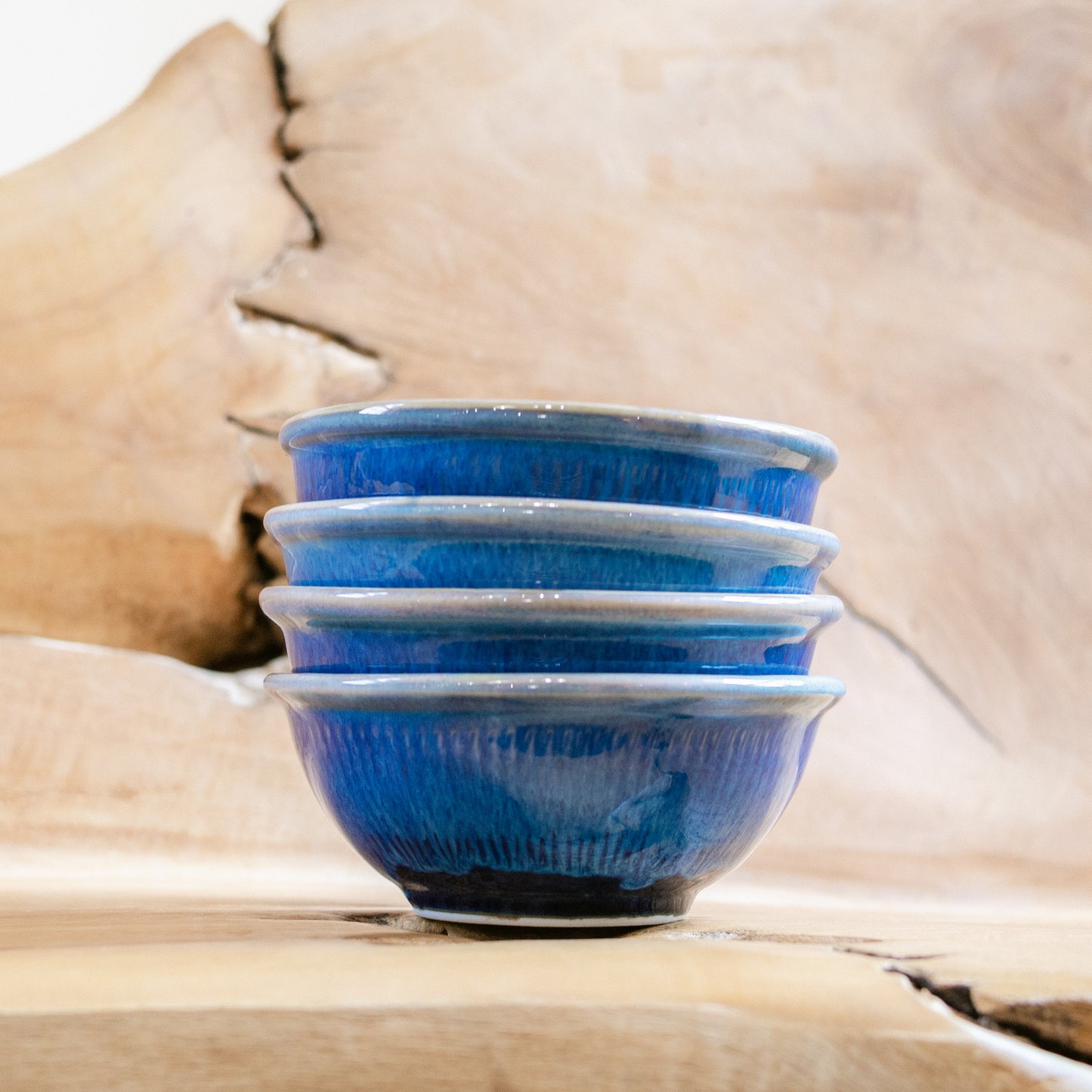 Porcelain Cereal Bowl in Cobalt handmade by Georgetown Pottery in Maine