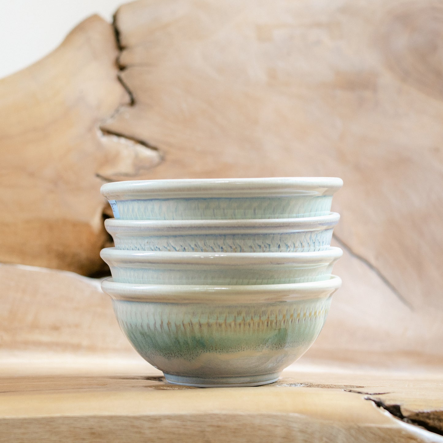 Porcelain Cereal Bowl in Ivory Green handmade by Georgetown Pottery in Maine