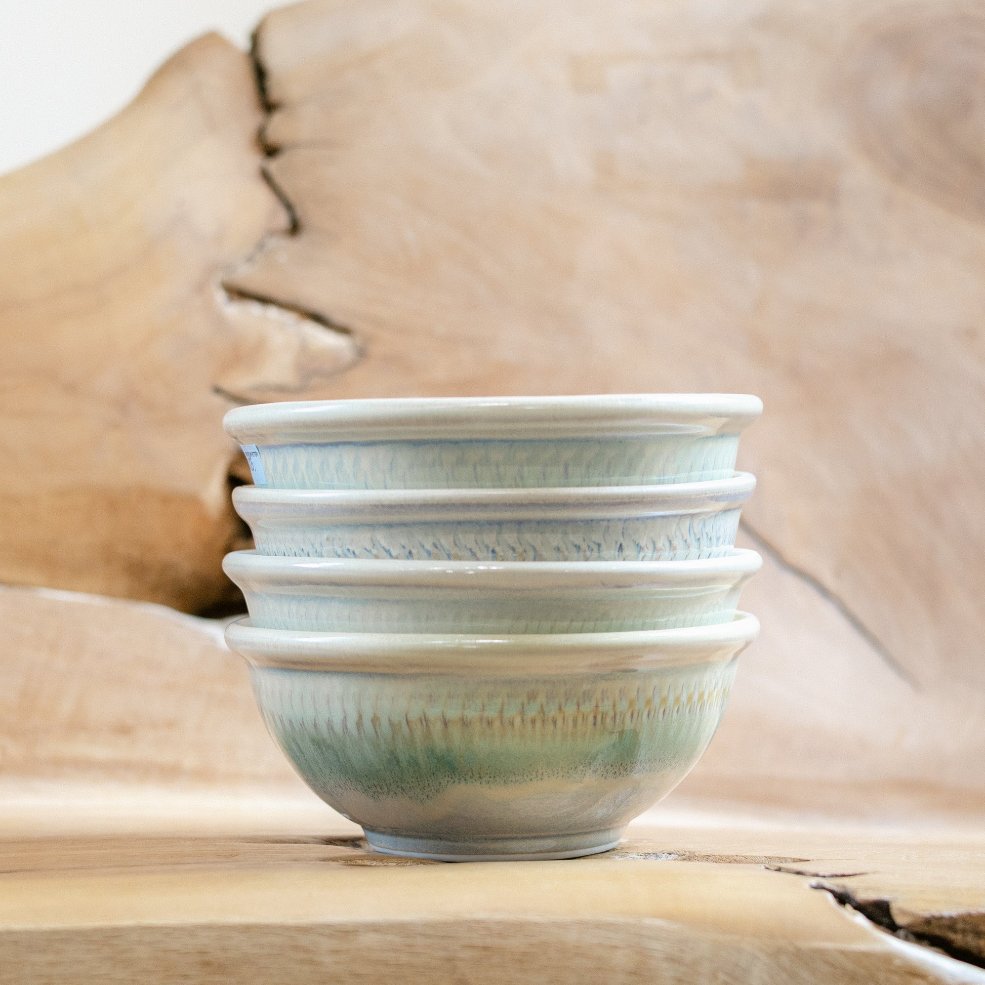 Porcelain Cereal Bowl in Ivory Green handmade by Georgetown Pottery in Maine