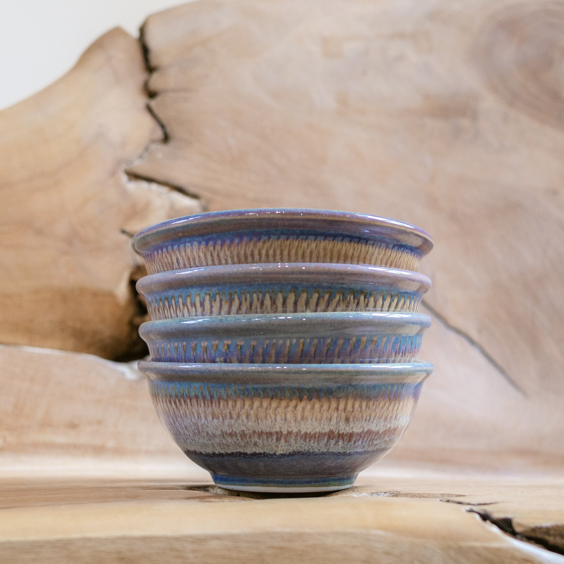 Porcelain Cereal Bowl in Purple Nuka handmade by Georgetown Pottery in Maine