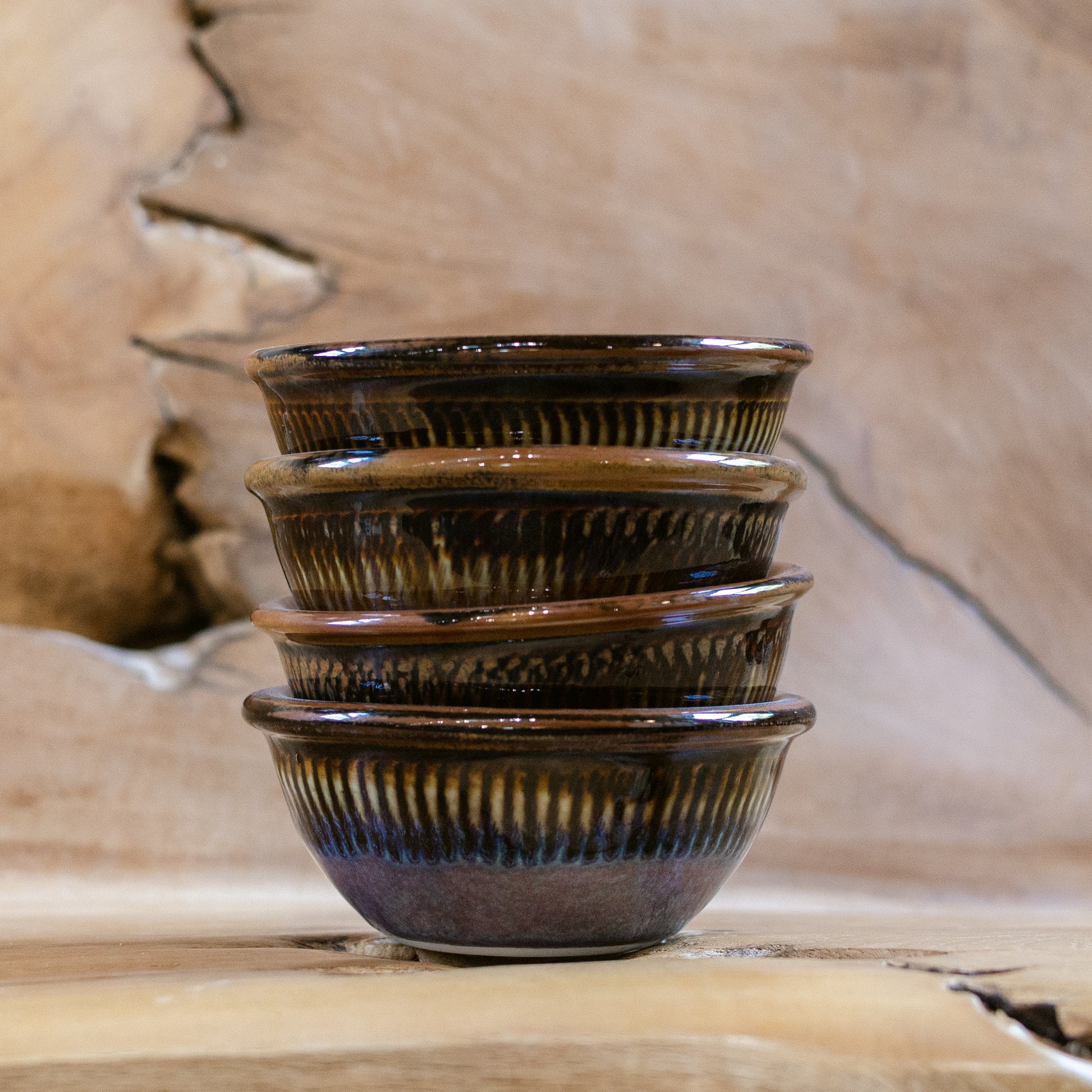 Porcelain Custard Bowl in Purple Hamada handmade by Georgetown Pottery in Maine