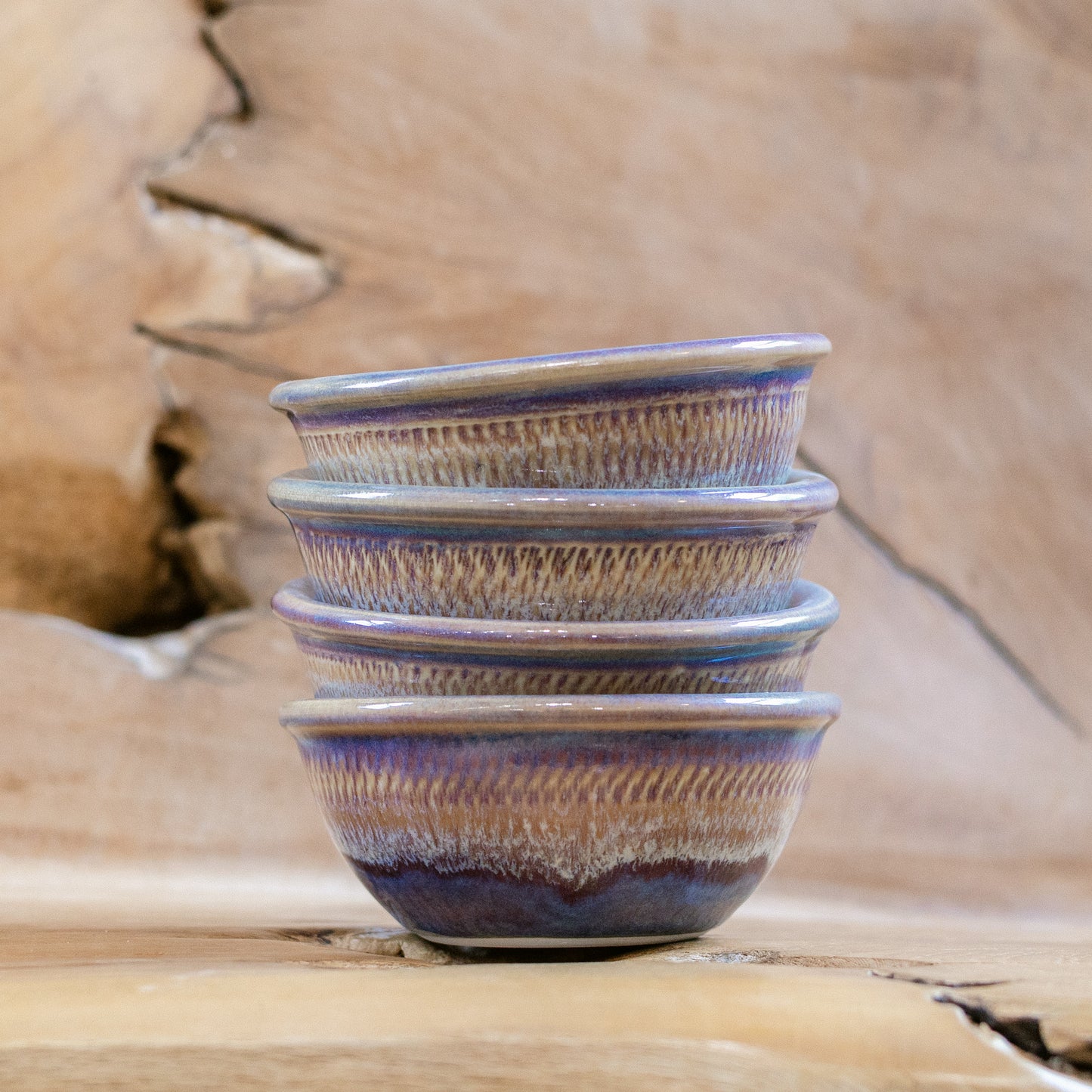 Porcelain Custard Bowl in Purple Nuka handmade by Georgetown Pottery in Maine