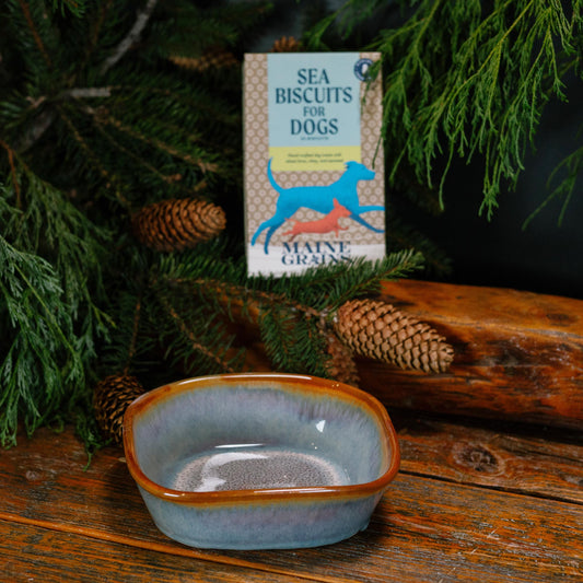 Pet Bowl & Mainemade Dog Biscuits