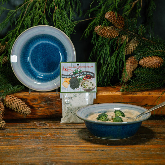 Pair of Soup Bowls & Broccoli Cheddar Soup Mix