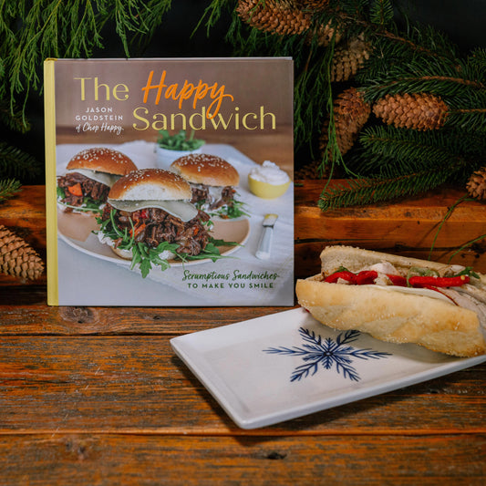 Nordic Snowflake Appetizer Plate & Happy Sandwich Book