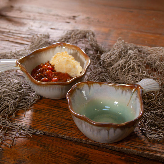 Pair of Fish Handled Bowls & Chili Mix