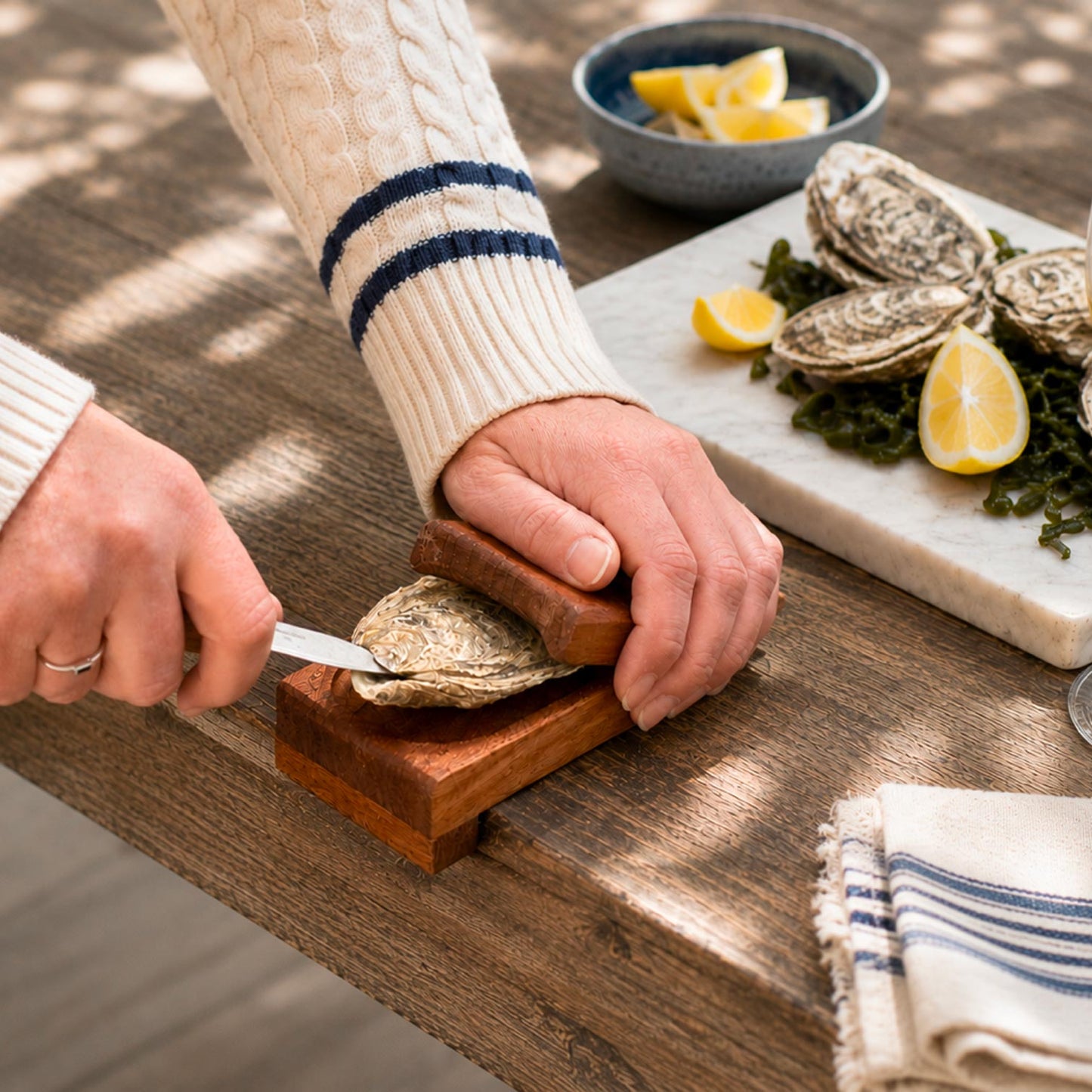"Oyster Tray" & Mahogany Oyster Grip