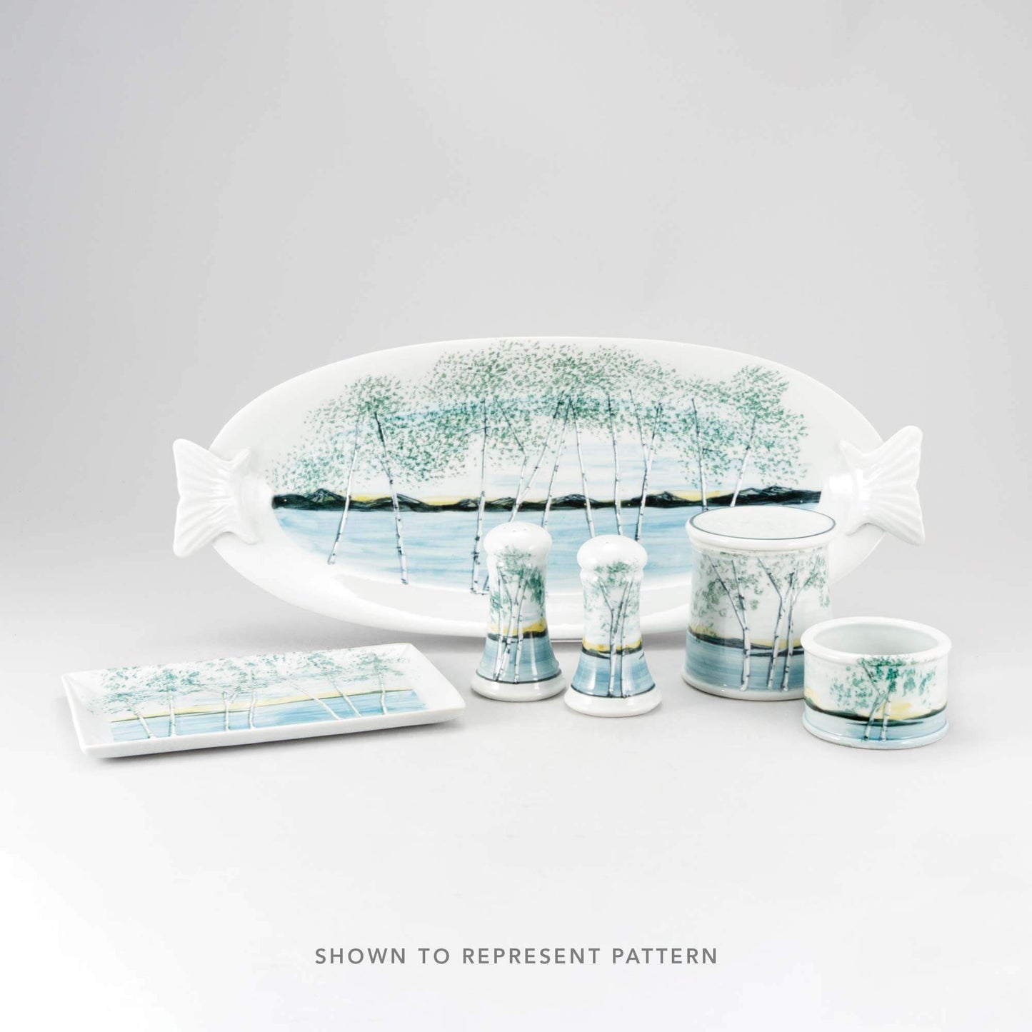 Handmade Pottery Beer Stein in Birch Point pattern made by Georgetown Pottery in Maine