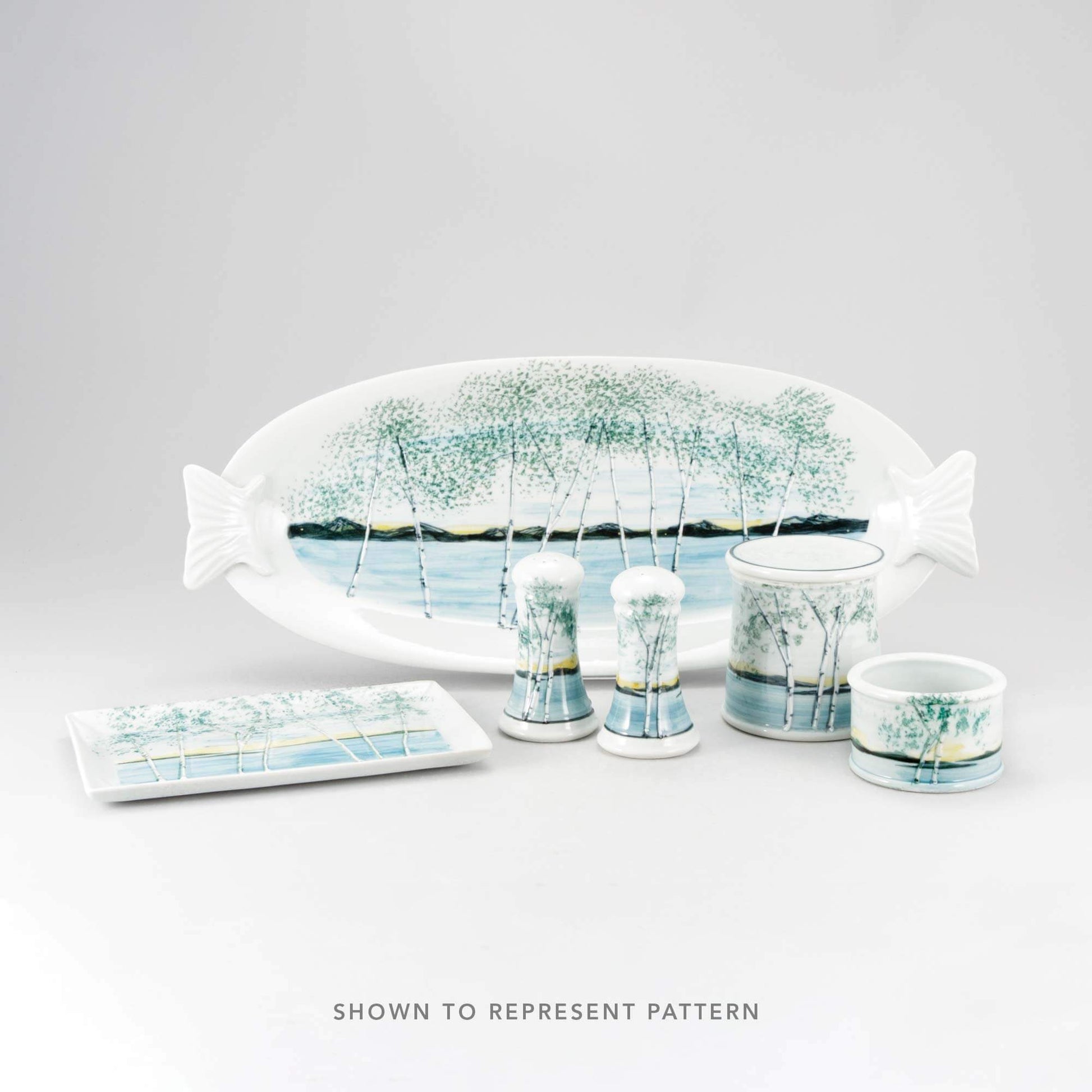 Handmade Pottery Beer Stein in Birch Point pattern made by Georgetown Pottery in Maine