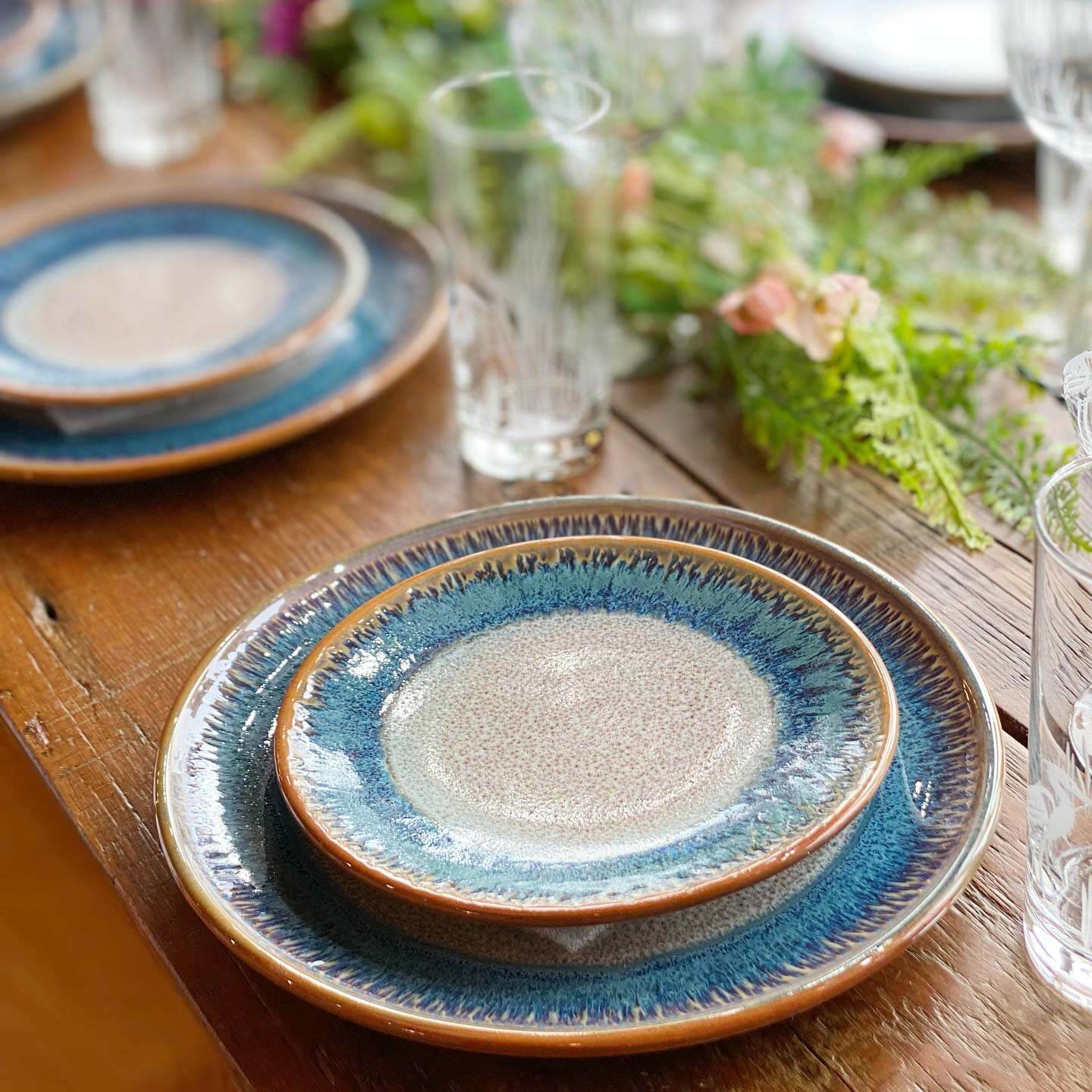  Handmade Pottery Rimless Dinner Plate made by Georgetown Pottery in Maine