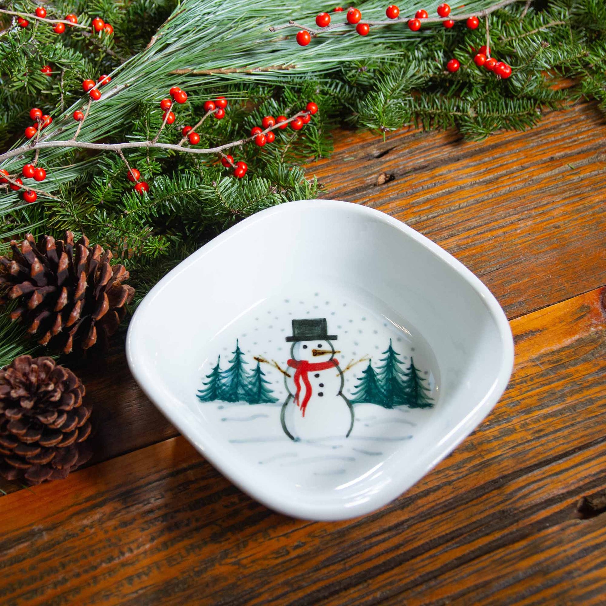 Appetizer Bowl in Brushwork Snowman