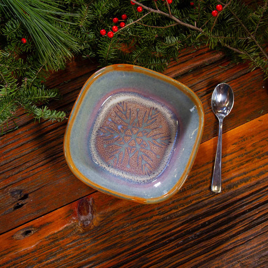 Appetizer Bowl in Purple Snowflake