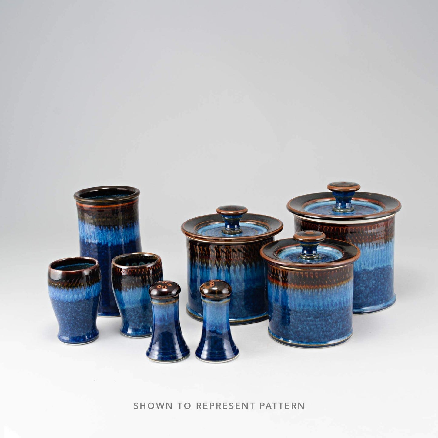 Handmade Pottery Diffuser in Blue Hamada pattern made by Georgetown Pottery in Maine