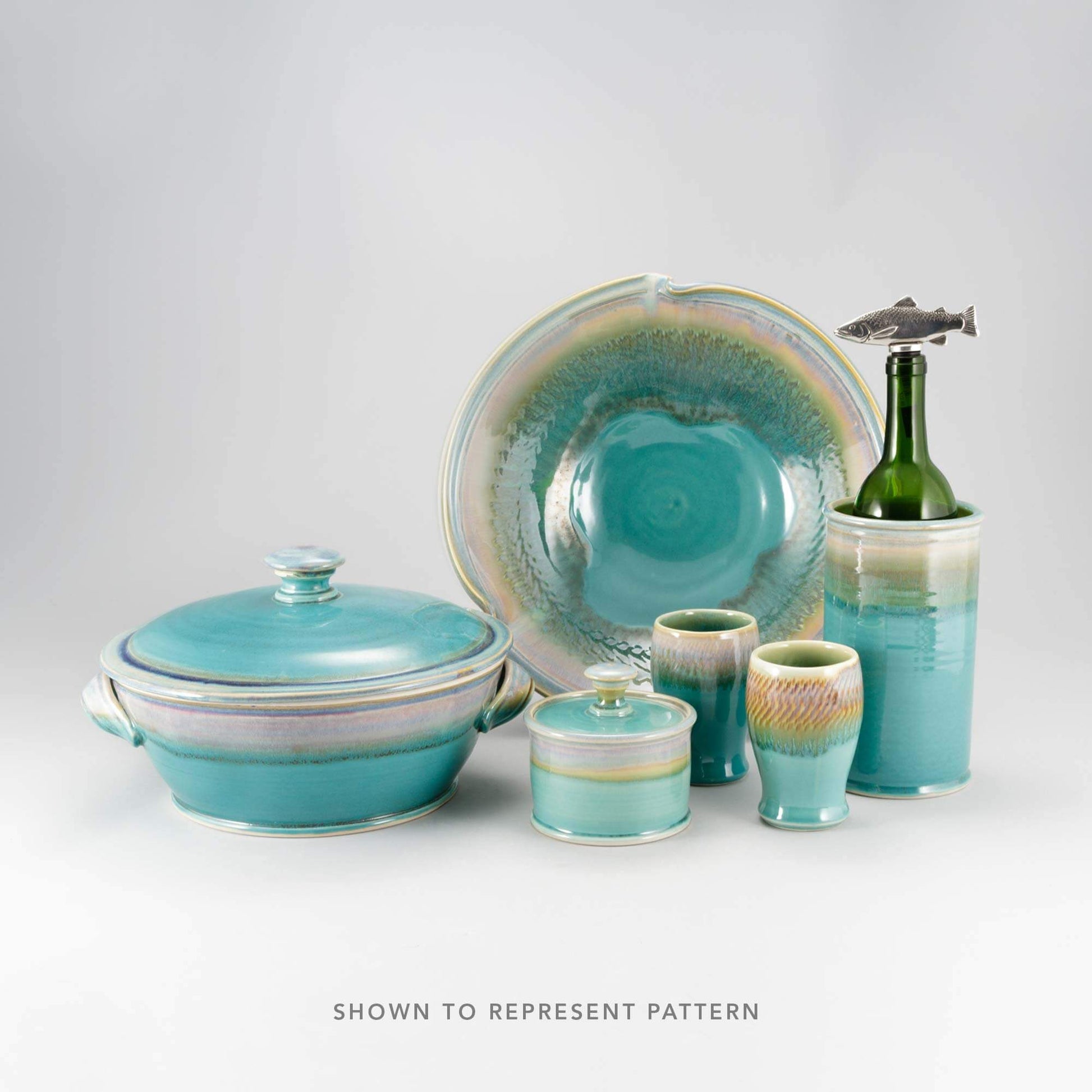 Sponge Holder in Aqua Mist — Back Bay Pottery